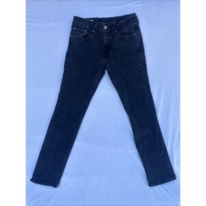 Levi's Jeans Mens Black Sz 28x30 Comfy Stretch Slim Leg 5-Pocket Logo Dark 511